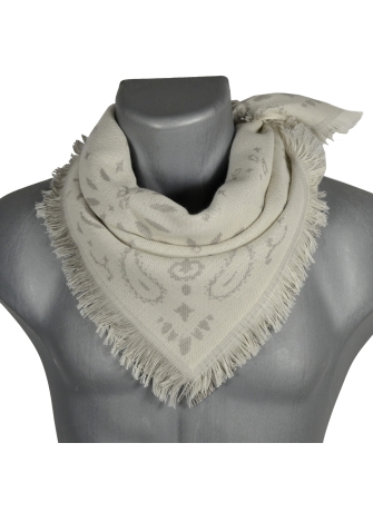 Carré coton Bandana beige