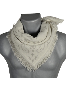 Carré coton Bandana beige