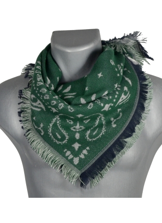 Carré coton Bandana vert