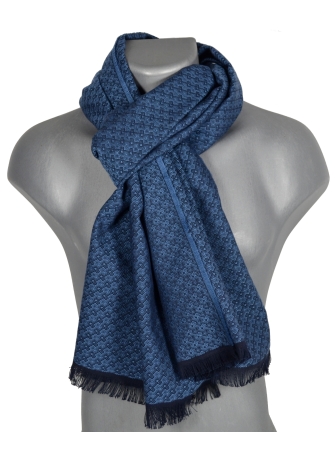 Echarpe coton merinos Baba bleue