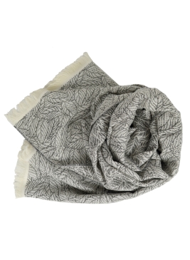 Echarpe coton merinos Barbarie grise