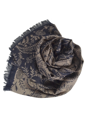 Echarpe coton merinos Basmati noire