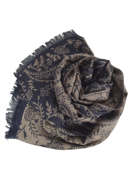 Echarpe coton merinos Basmati noire