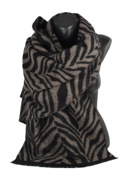 Châle Antilope noir et beige