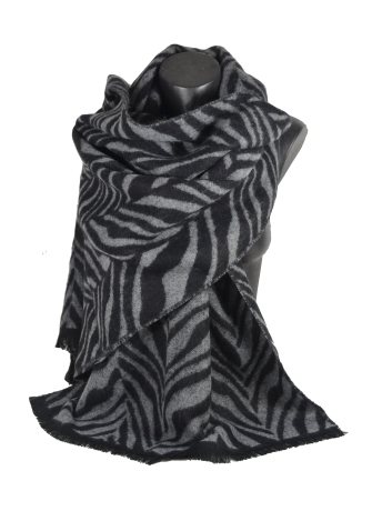 Châle Antilope noir et gris