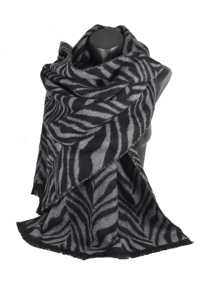 Châle Antilope noir et gris