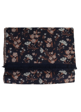 Chale coton Daphné noir marron