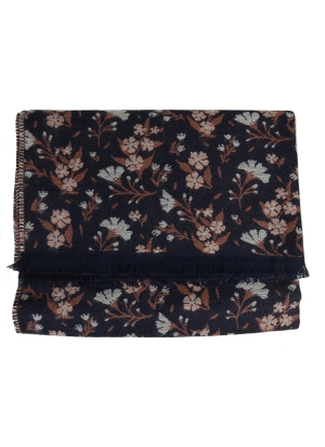 Chale coton Daphné noir marron