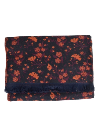 Chale coton Daphné noir rouge