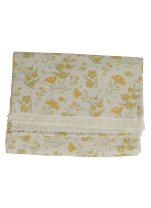 Chale coton Daphné moutarde