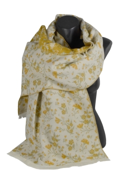 Chale coton Daphné moutarde