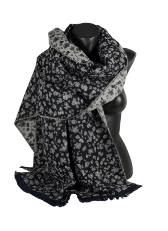 Chale coton Dolce bleu