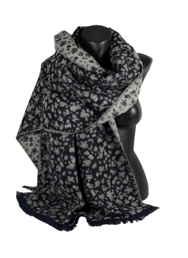 Chale coton Dolce bleu