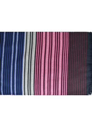 Chale coton Dancing bleu