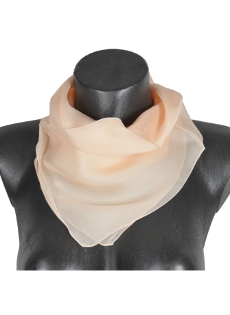 Carré en mousseline de soie crème