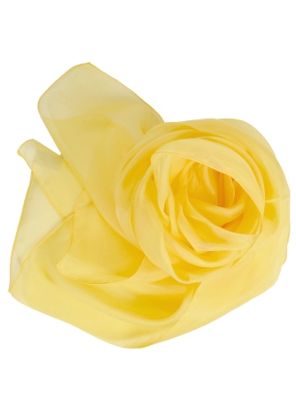 Foulard 40x160 en soie jaune
