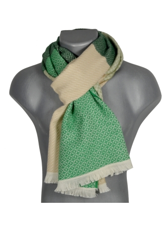 Cheche mixte coton bio Dobby vert