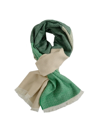 Cheche mixte coton bio Dobby vert