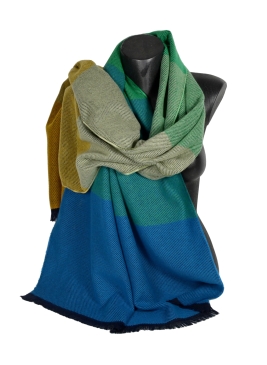 Chale coton Dedicace vert