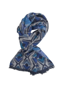 Cheche coton bio Dakota bleu