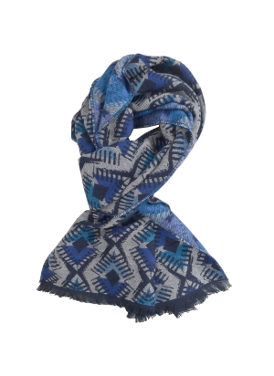 Cheche coton bio Dakota bleu