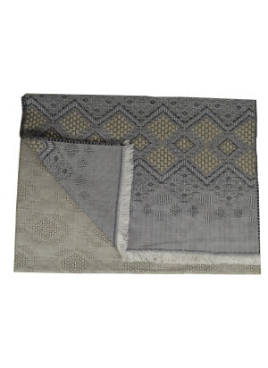 Echarpe mérinos soie Santiag grise