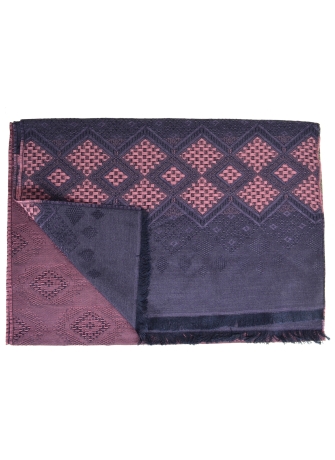 Echarpe mérinos soie Santiag rose