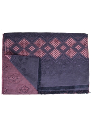 Echarpe mérinos soie Santiag rose