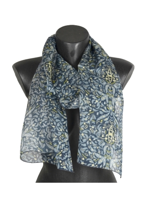 Foulard en soie Beetle gris