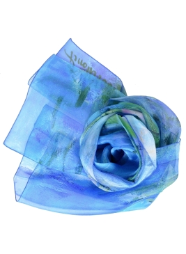 Foulard en soie Nymphéas reflets de Monet