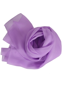 Foulard 40x160 en soie parme
