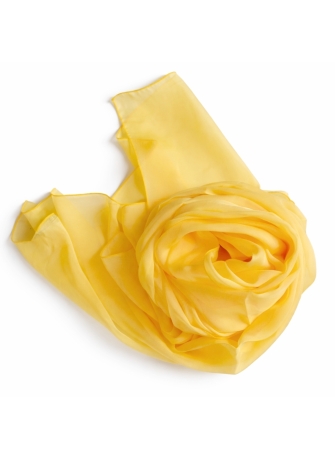 Etole en mousseline de soie jaune