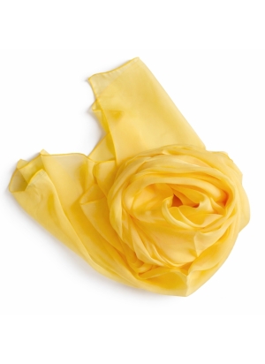 Etole en mousseline de soie jaune
