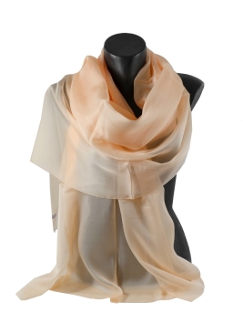 Etole en mousseline de soie champagne