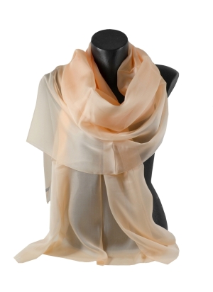 Etole en mousseline de soie champagne