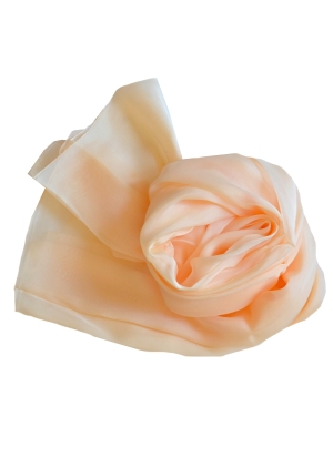 Etole en mousseline de soie champagne