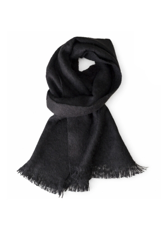 Echarpe mohair unie noire