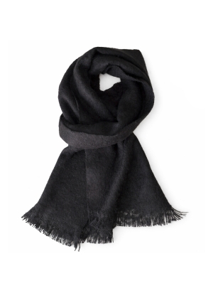Echarpe mohair unie noire