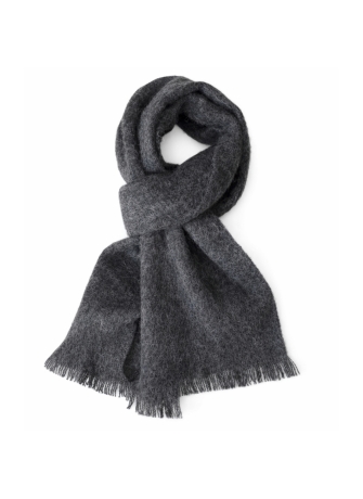 Echarpe mohair unie gris-anthracite