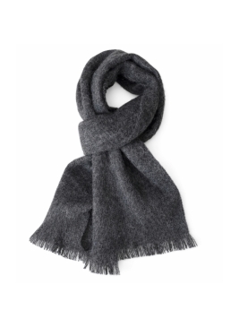 Echarpe mohair unie gris-anthracite