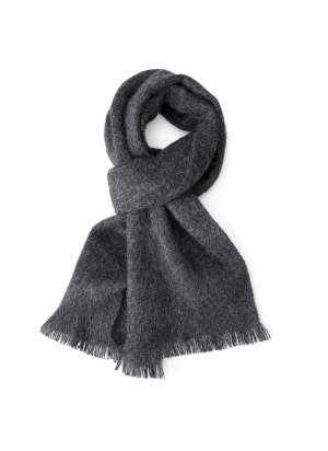 Echarpe mohair unie gris-anthracite