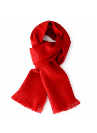 Echarpe mohair unie rouge