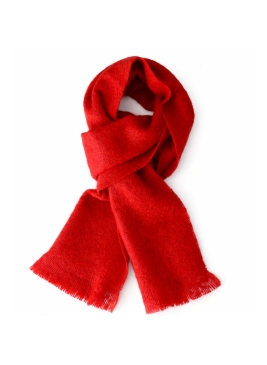Echarpe mohair unie rouge