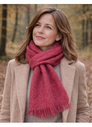 Echarpe mohair unie rose