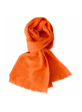 Echarpe mohair unie orange