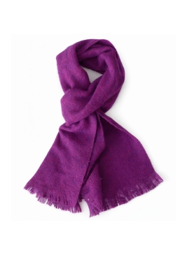 Echarpe mohair unie violine