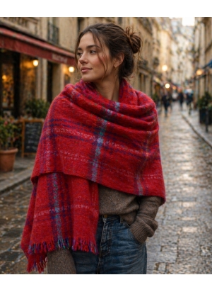 Châle mohair Maestro rouge