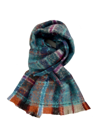 Echarpe mohair Mandarin bleu