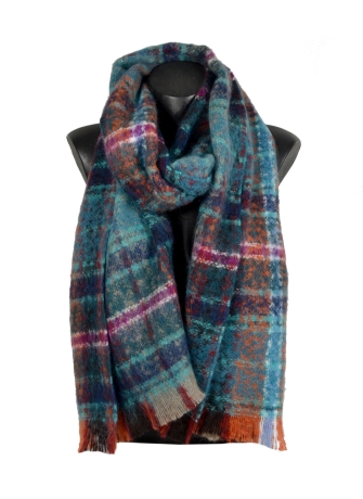 Echarpe mohair Mandarin bleu