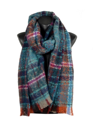 Echarpe mohair Mandarin bleu